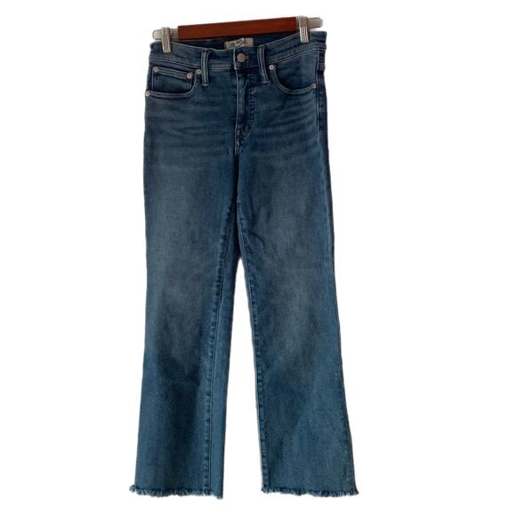 Madewell Denim - Madewell Cali-Demi Boot Raw Hem Blue Jeans Size 26